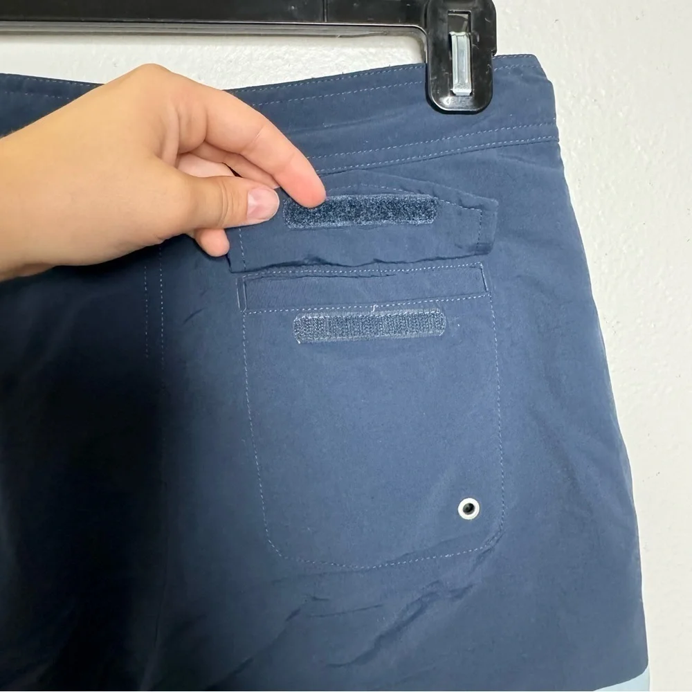 Everlane Mens Board Shorts Linerless Swim Surf Trunks Navy/Slate Blue